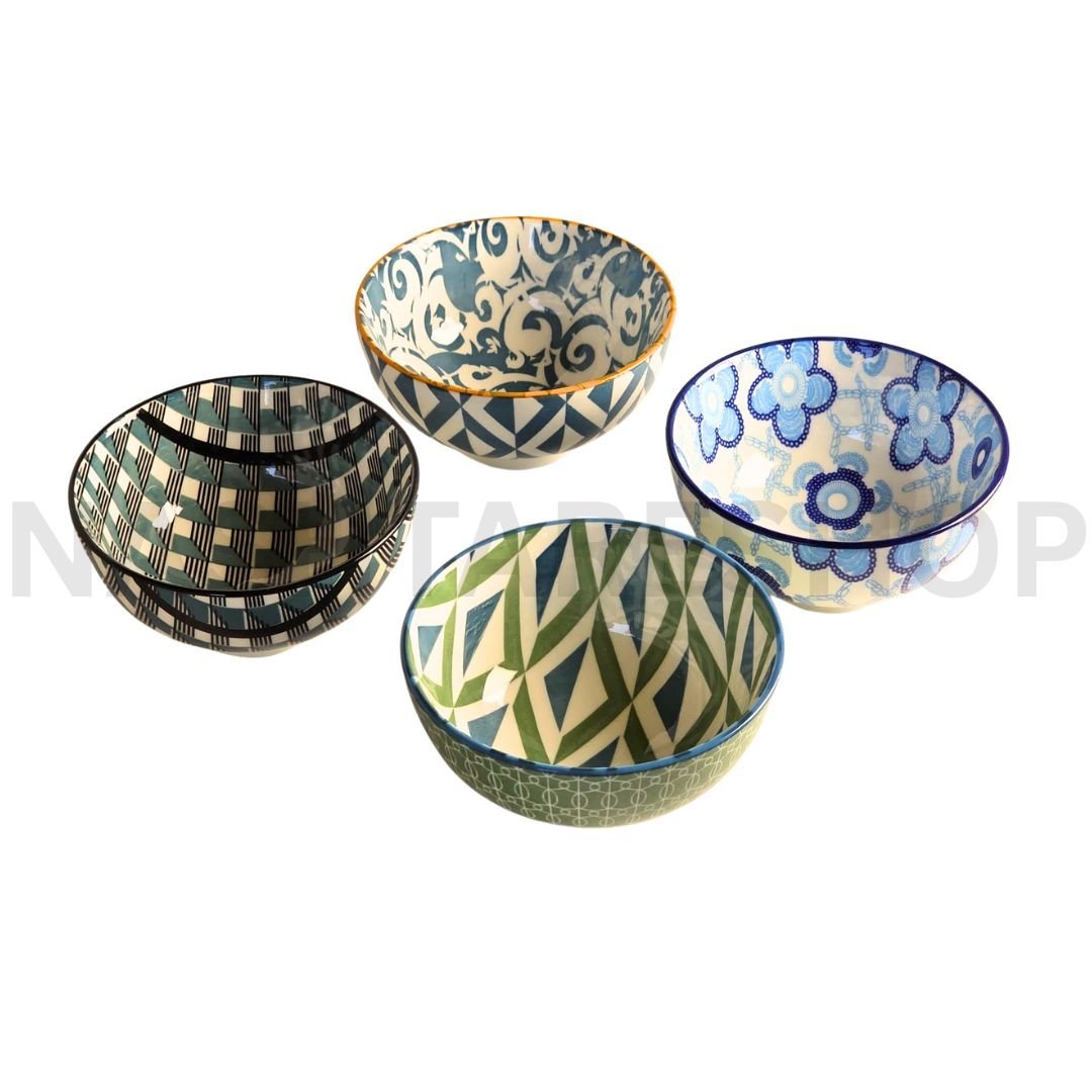 6 Pcs Porcelain Bowls Set | طقم أطباق بورسلين 6 قطع