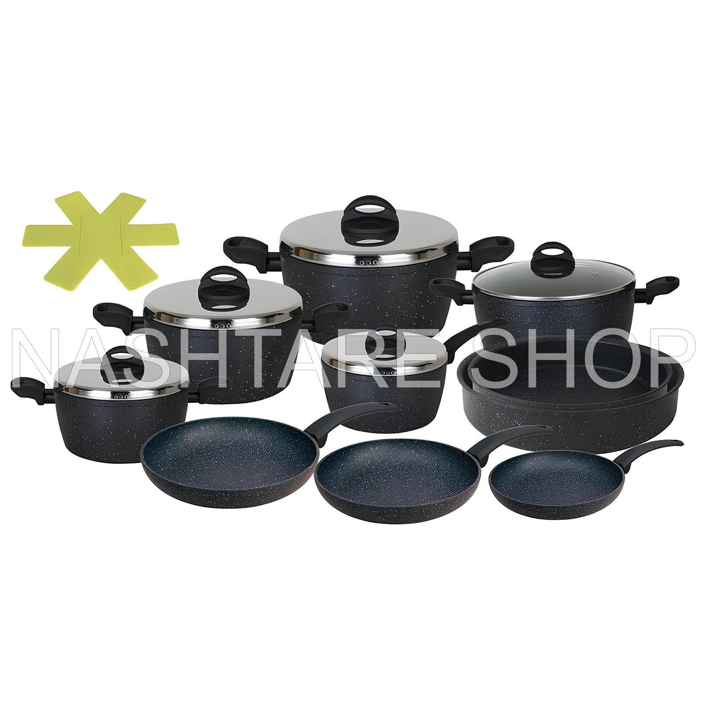 GEBE Granite 20 pcs cookware set | طقم أواني طهي GEBE 20 قطعة