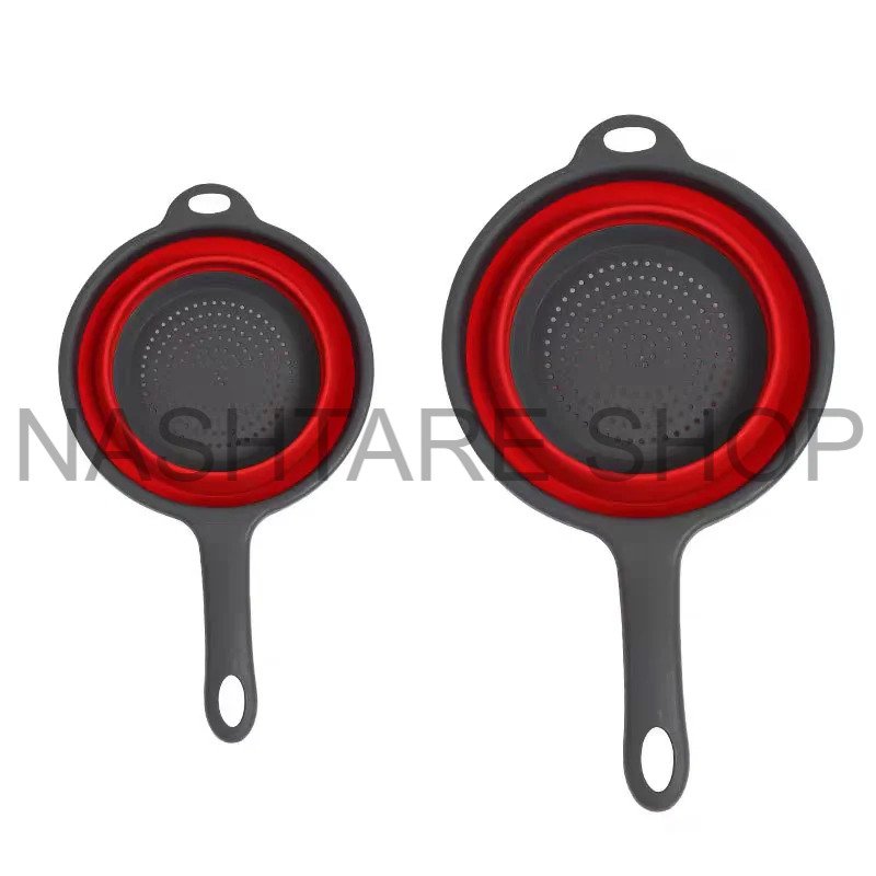 2 Pcs Foldable Silicone Strainer Set | مصفاة مطبخ قابلة للطي 2 قطع