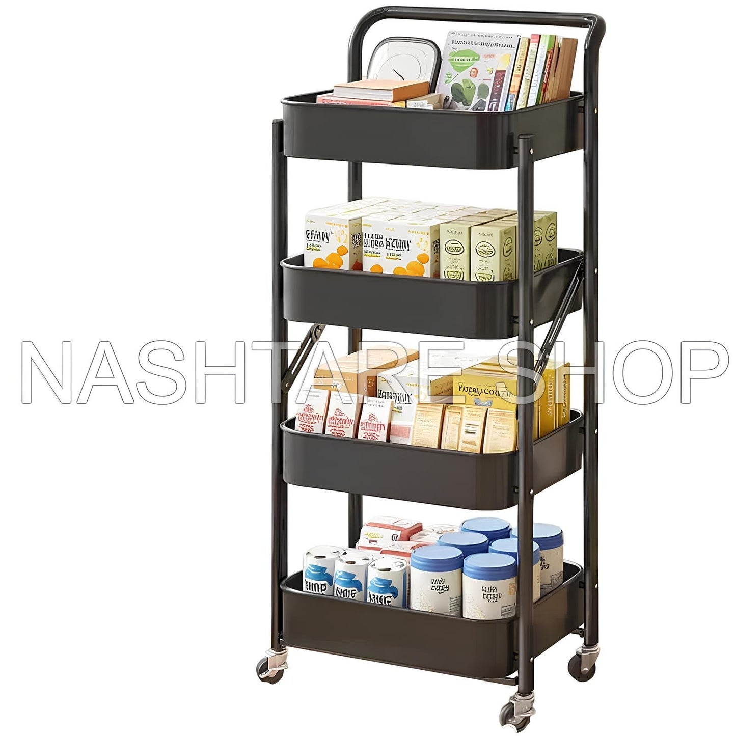 Multi-Layer Storage Trolley Rack | رف متحرك متعدد الطبقات