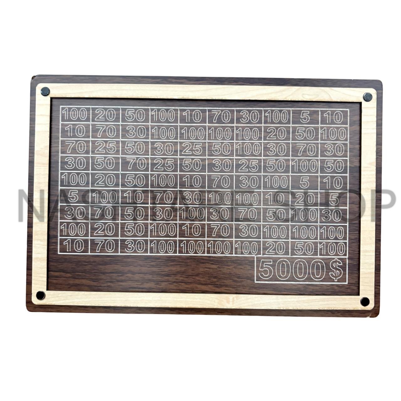 wooden Savings Challenge Box | قجة خشبية