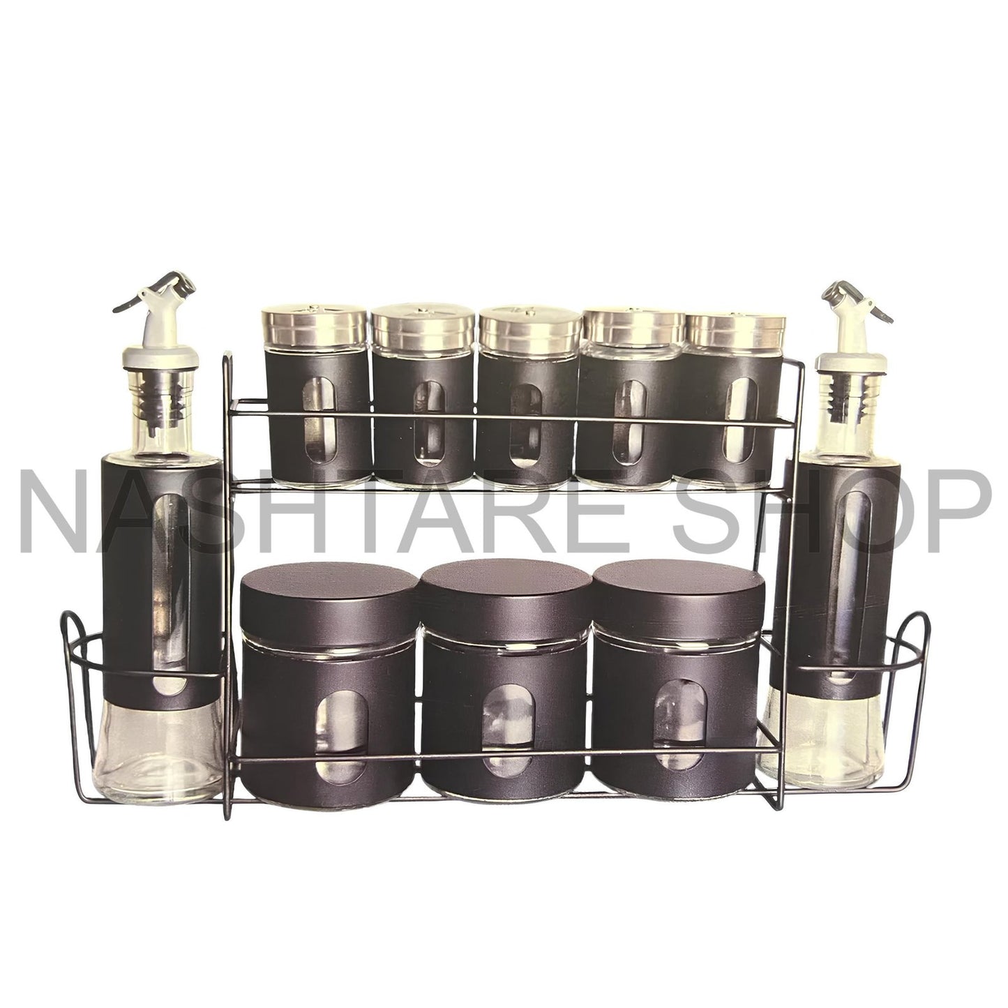 GEBE 11-Peices Herb & Spice Canisters | عبوات تخزين التوابل 11 قطعة