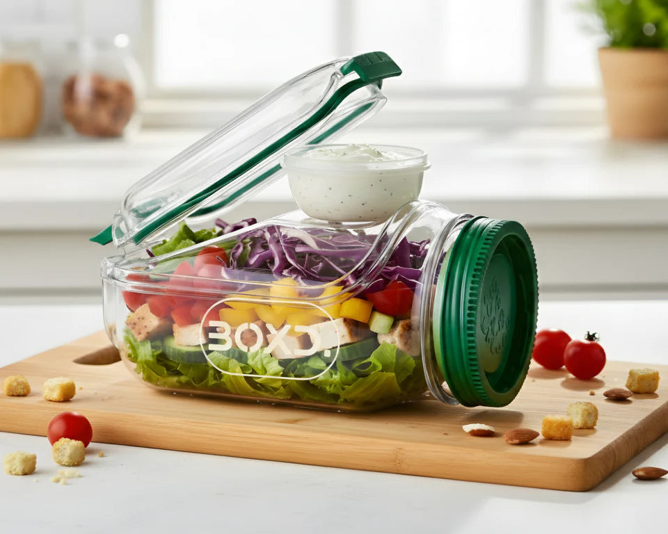 Salad Jar with Dressing Capsule | مرطبان سلطة مع كبسولة صوص