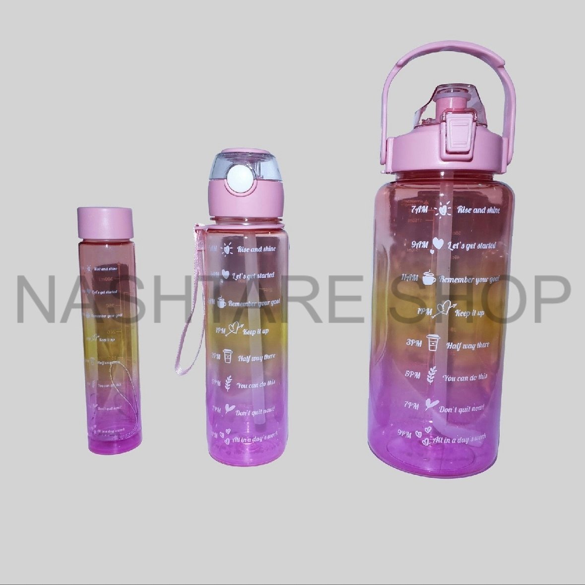 3-Piece Hydration Bottle Set | طقم زجاجات ماء 3 قطع