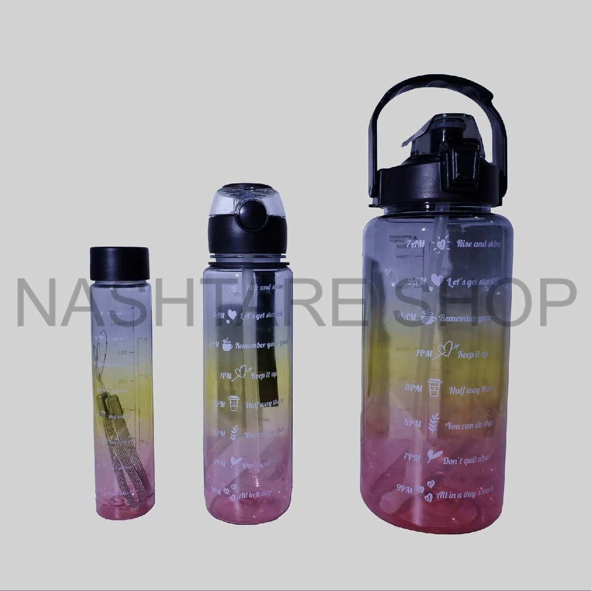 3-Piece Hydration Bottle Set | طقم زجاجات ماء 3 قطع