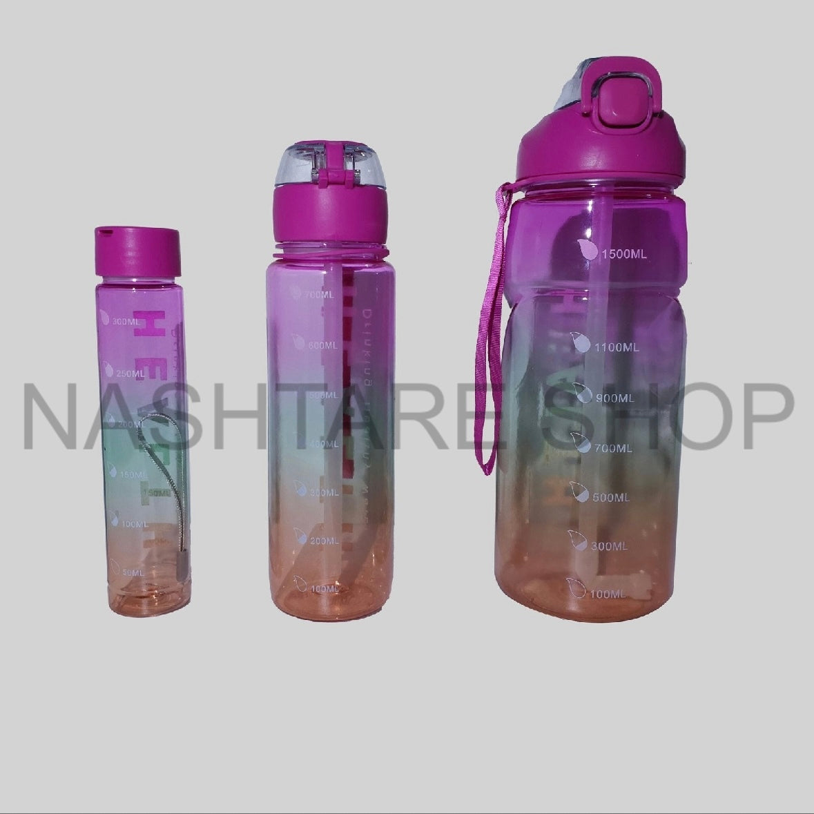 3-Piece Hydration Bottle Set | طقم زجاجات ماء 3 قطع