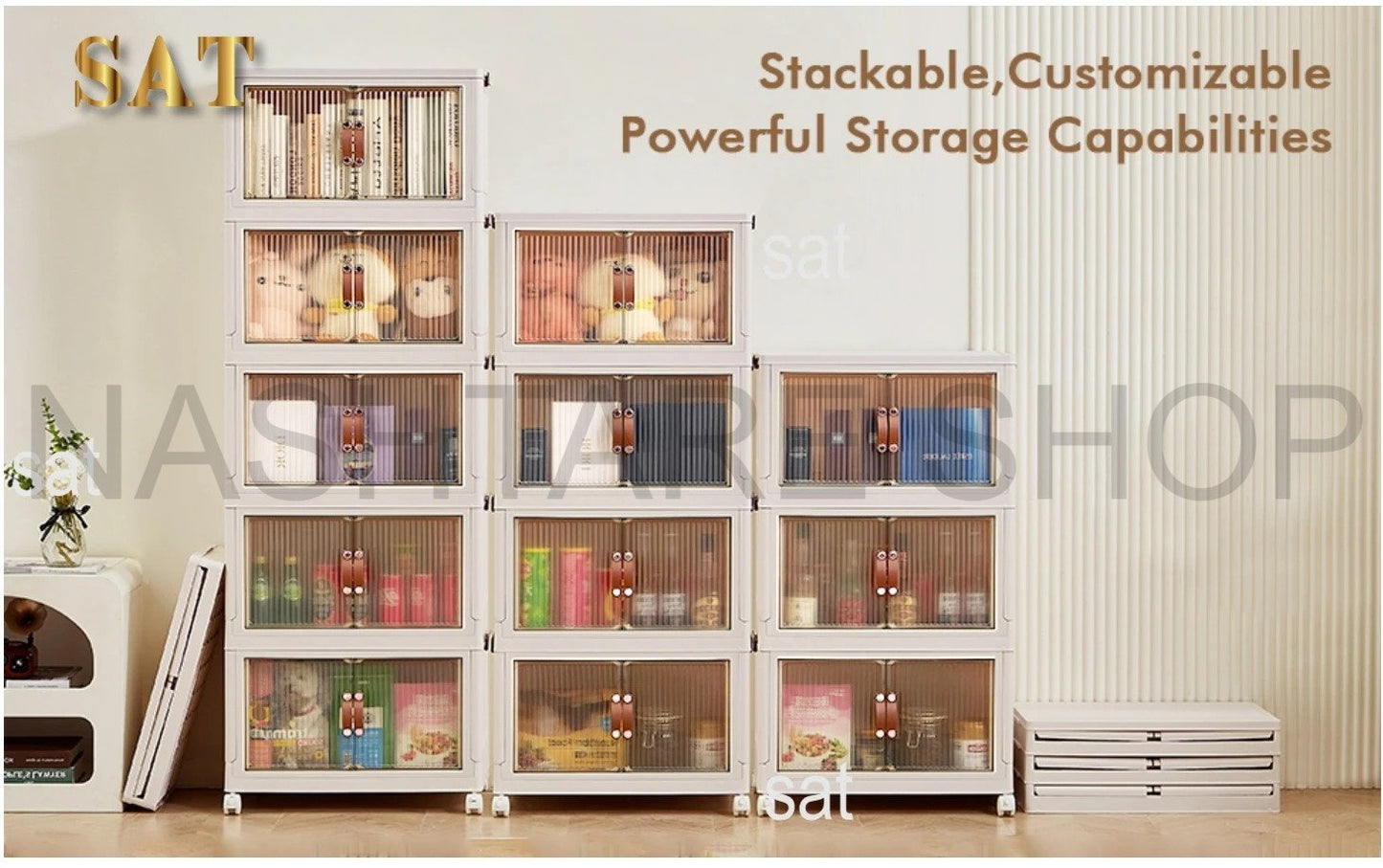 Foldable Multi-Layer Plastic Wardrobe | خزانة بلاستيكية متعددة الطبقات قابلة للطي