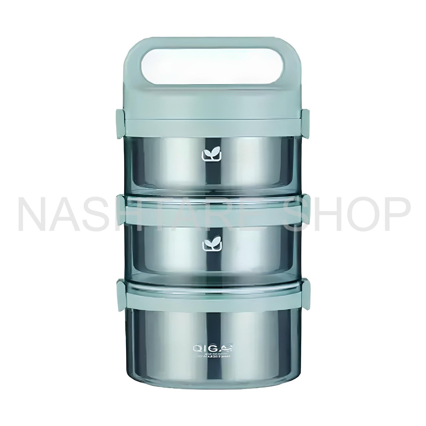 3-Layer Stainless Steel Lunch Box | علبة غداء ثلاث طبقات ستانلس ستيل