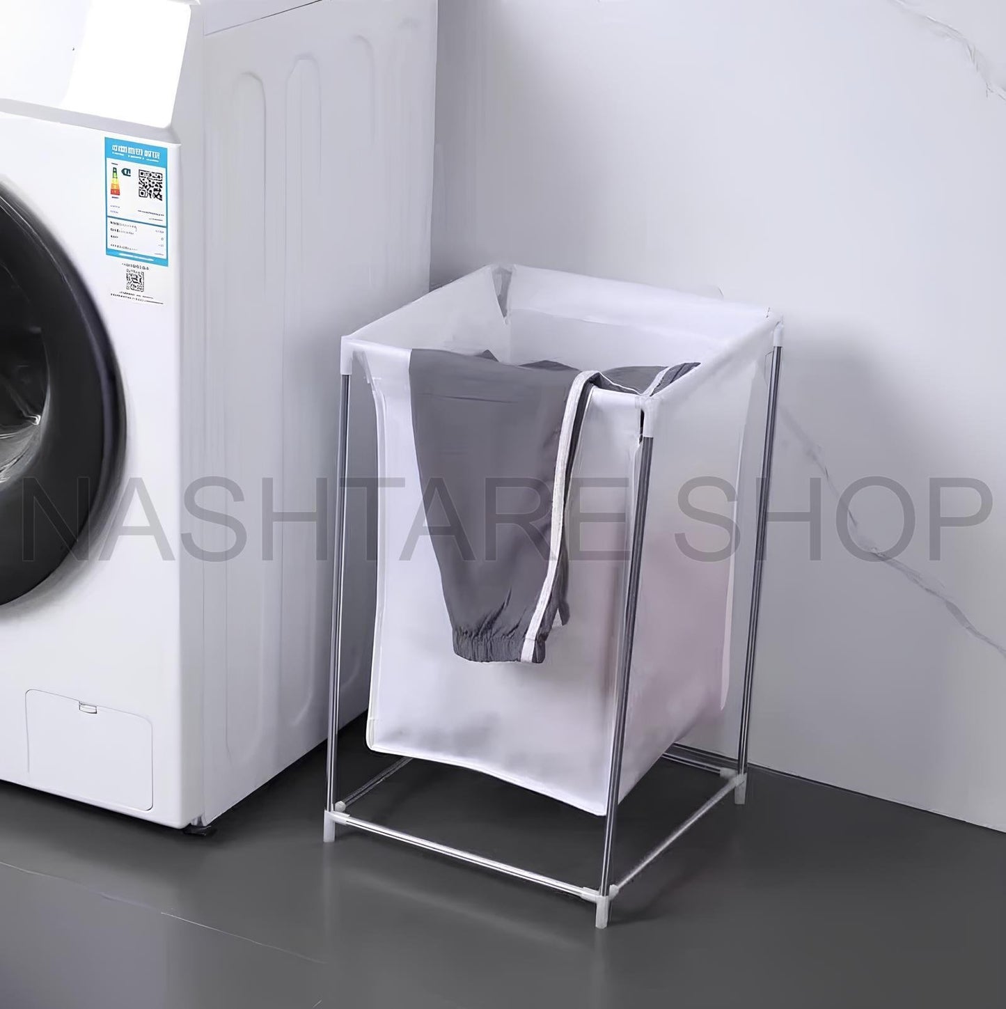 Lightweight Laundry Basket with Metal Frame | سلة غسيل خفيفة بإطار معدني