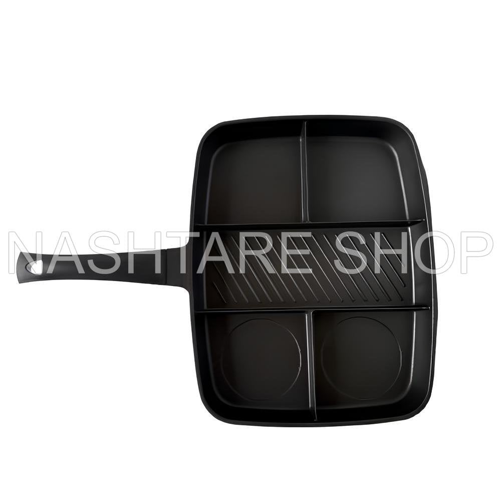 Venus 5 in 1 Non-Stick Aluminum Divider Pan Grill | مقلاة مقسمة غير لاصقة من الألمنيوم