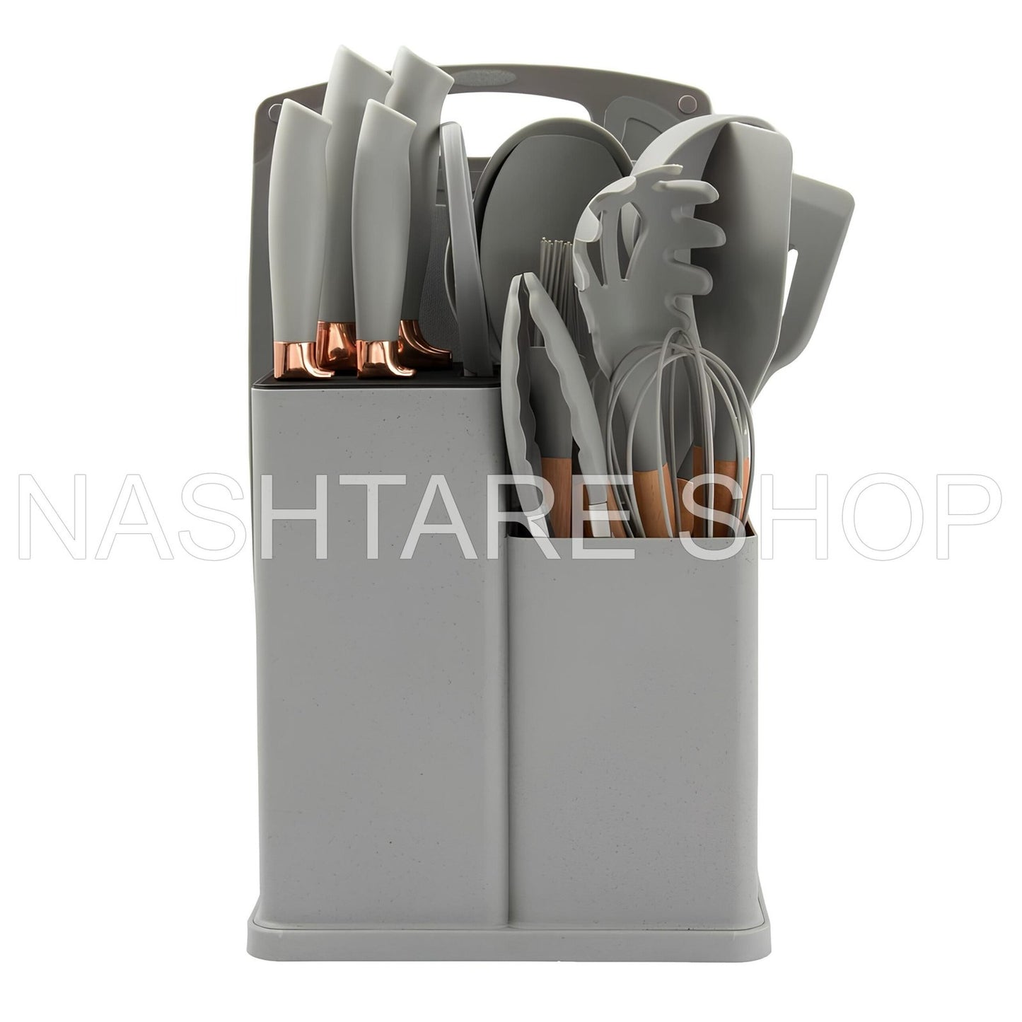 Silicone spatula spoon 19-piece set | طقم أدوات مطبخ سيليكون 19 قطعة