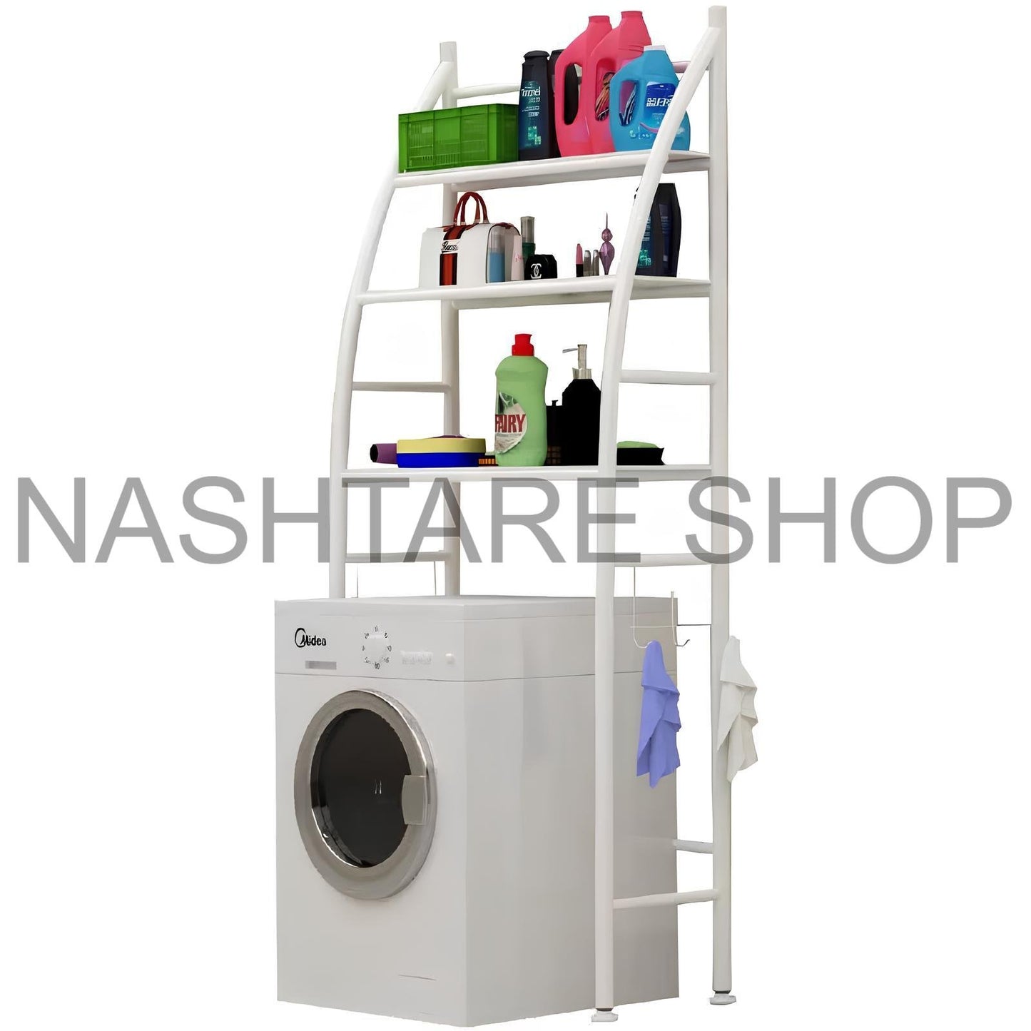 Wall-Mounted Bathroom Storage Rack | رف تخزين حمام مثبت على الحائط