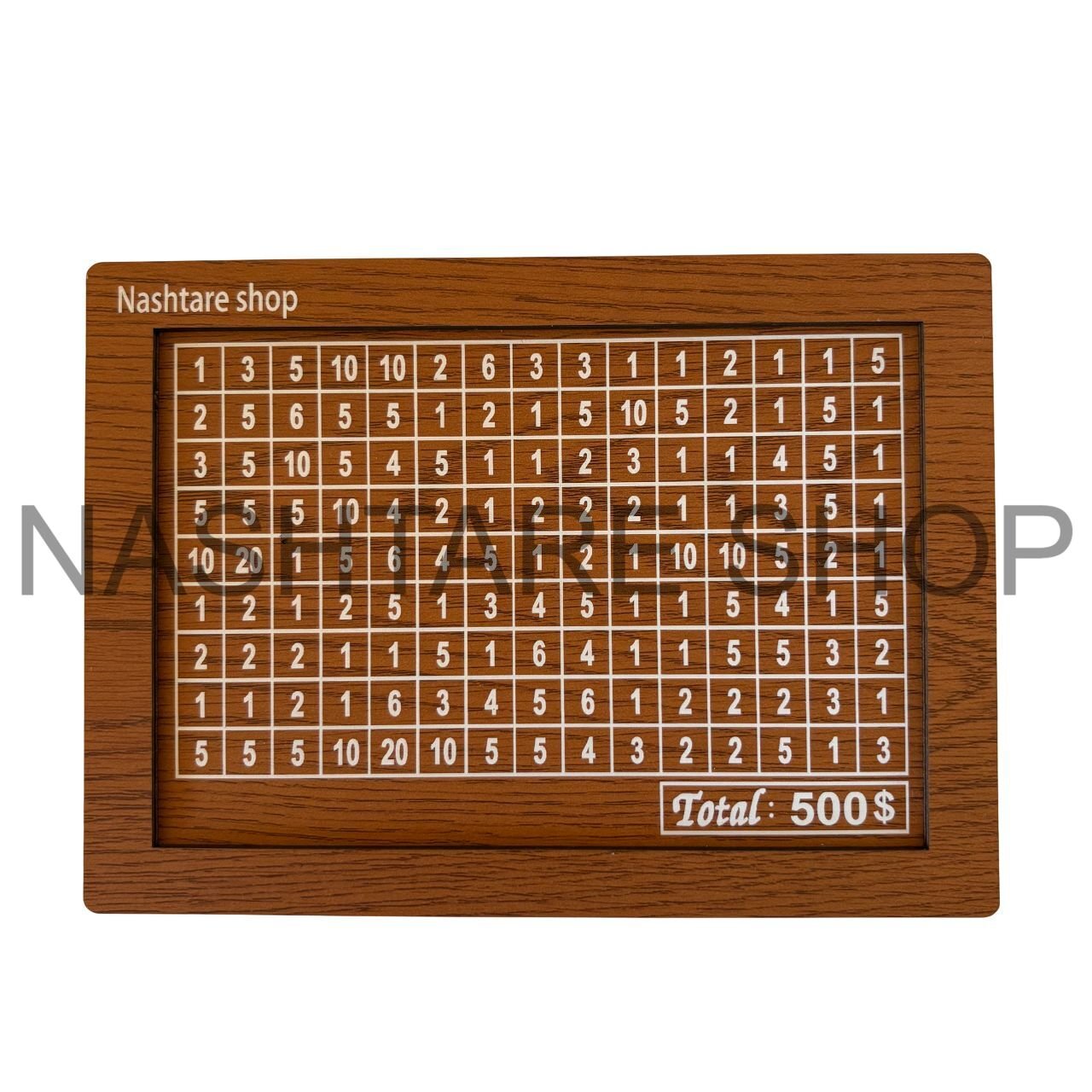 wooden Savings Challenge Box with Marker | قجة خشبية