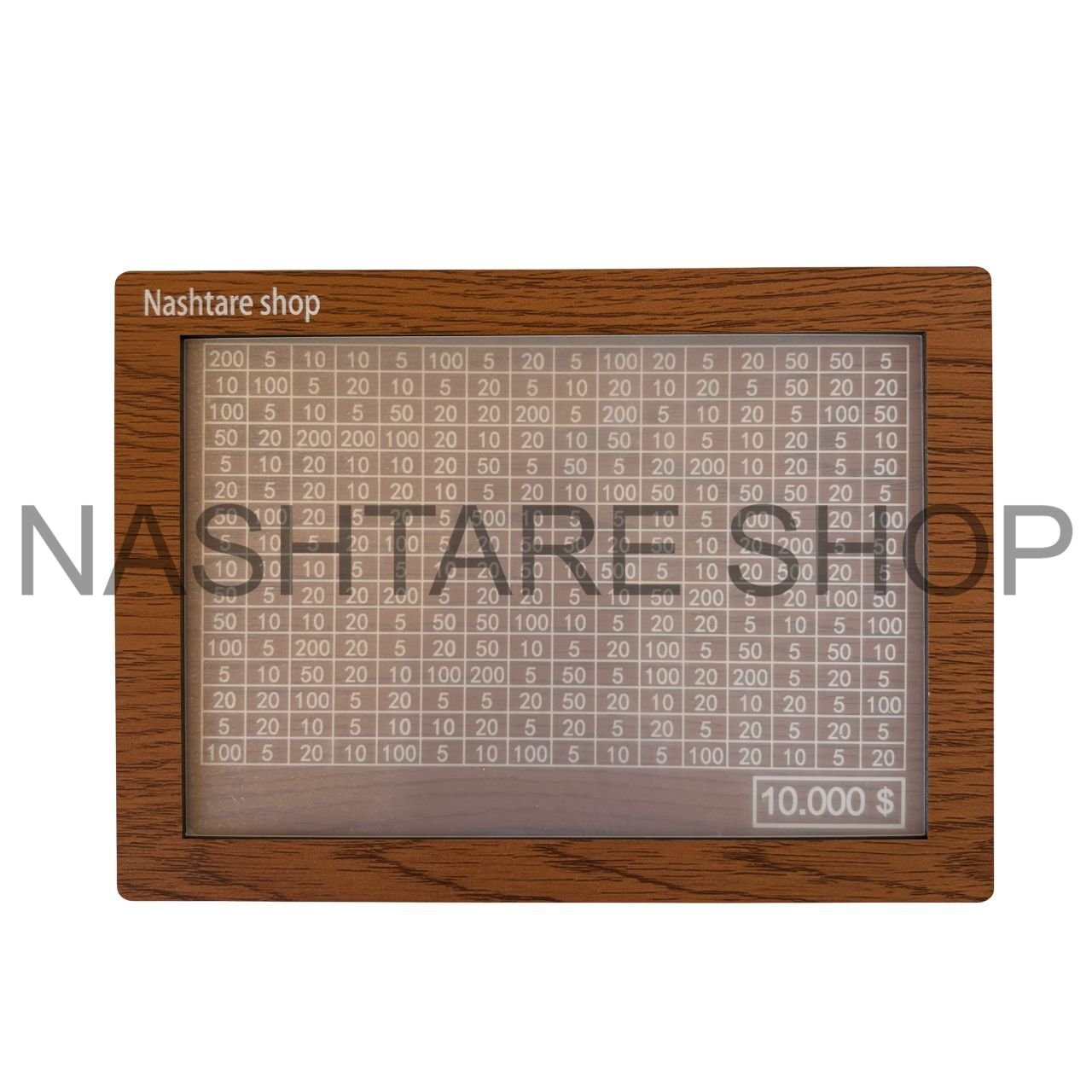 wooden Savings Challenge Box with Marker | قجة خشبية