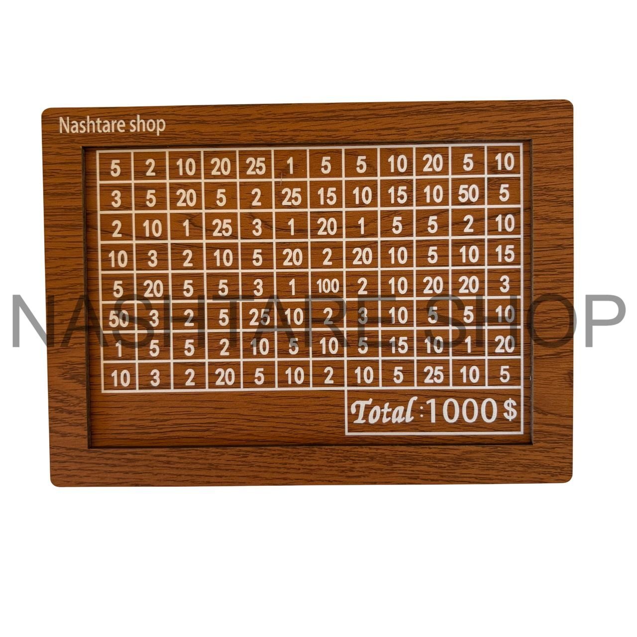 wooden Savings Challenge Box with Marker | قجة خشبية