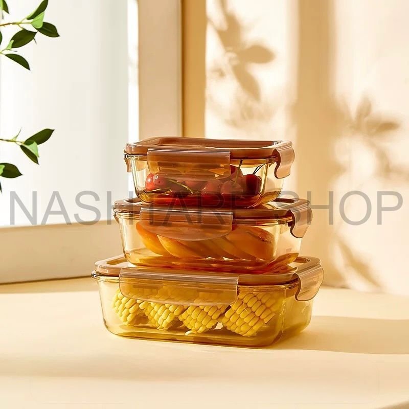 Tupperware Glassware 3-Piece Set | طقم أوعية زجاجية تابر وير 3 قطع