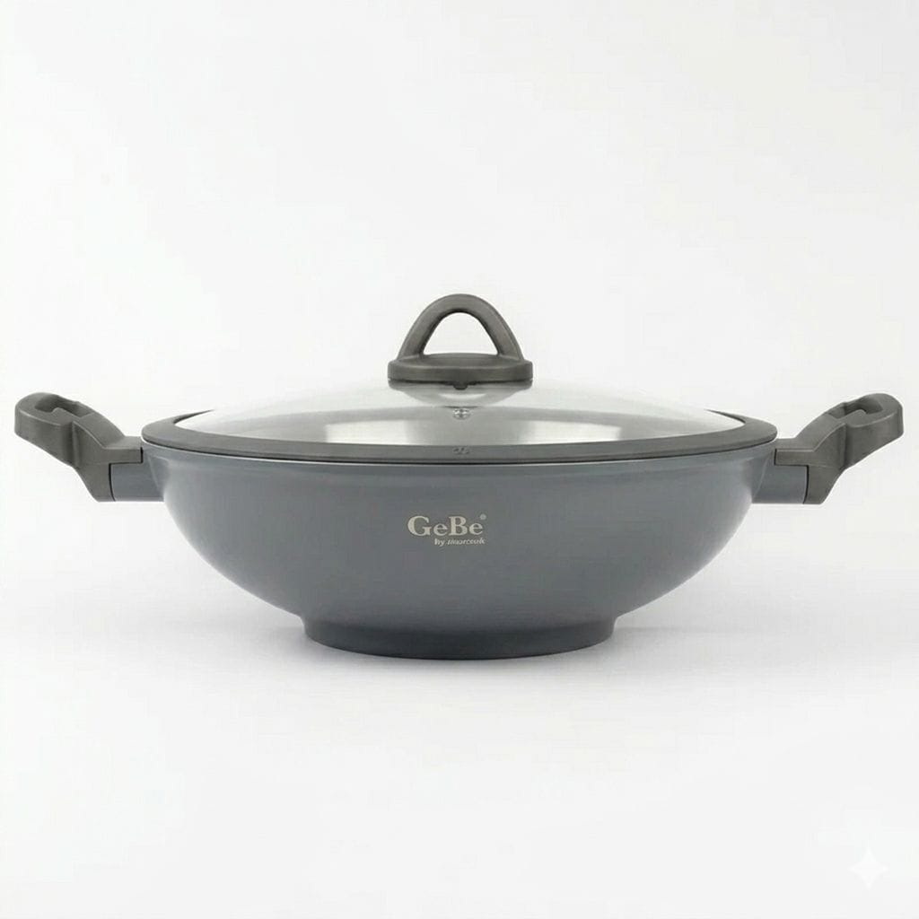 GeBe Non-Stick Wok Pan | طنجرة واسعة 32 سم