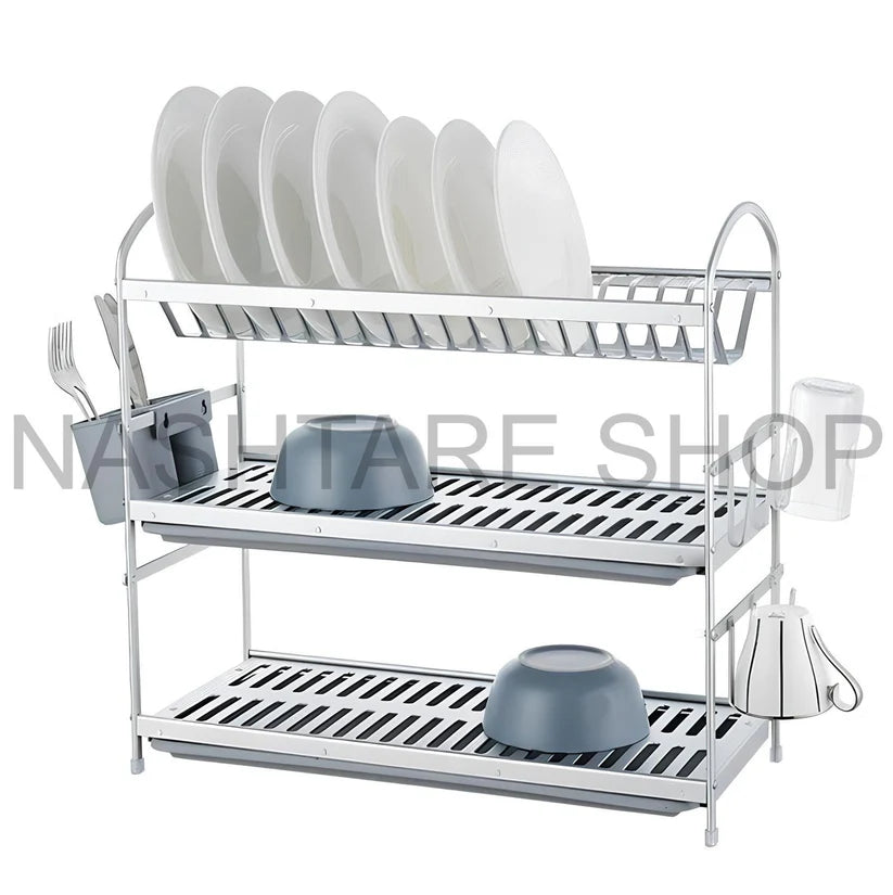GEBE Multi-layer Dishrack Aluminum | رف صحون متعدد الطبقات