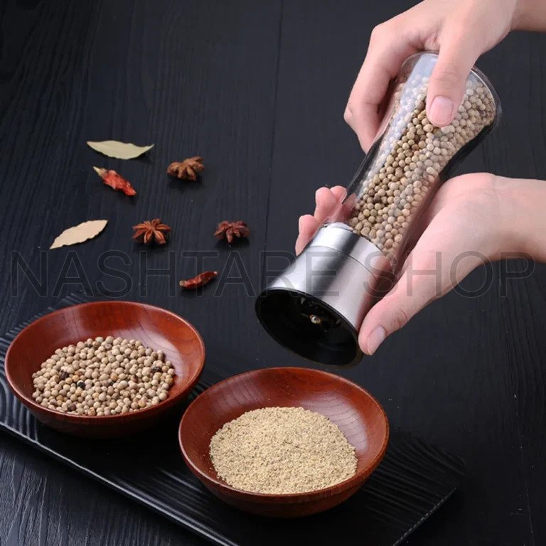 Glass Salt & Pepper Grinder | مطحنة ملح وفلفل زجاجية