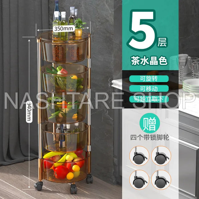 Transparent Rotary Storage Rack | رف تخزين دوار شفاف