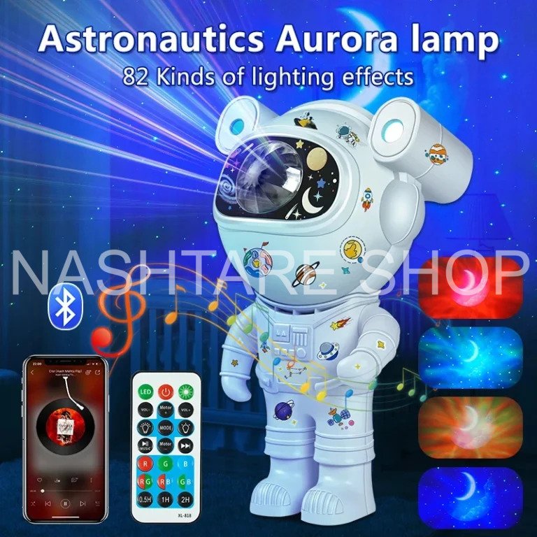 Astronaut Galaxy Projector with Remote | جهاز عرض مجرة على شكل رائد فضاء مع جهاز تحكم