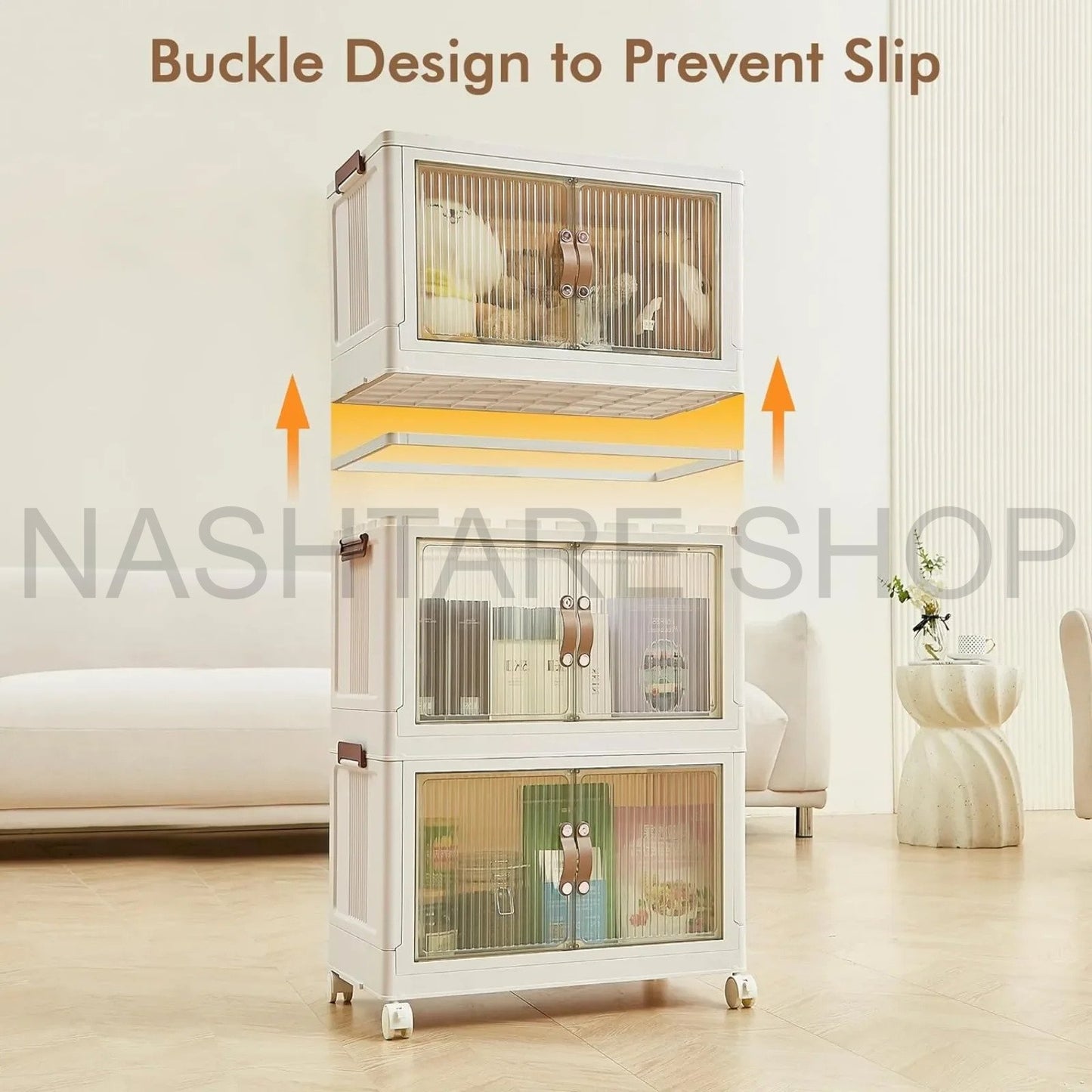 Foldable Multi-Layer Plastic Wardrobe | خزانة بلاستيكية متعددة الطبقات قابلة للطي
