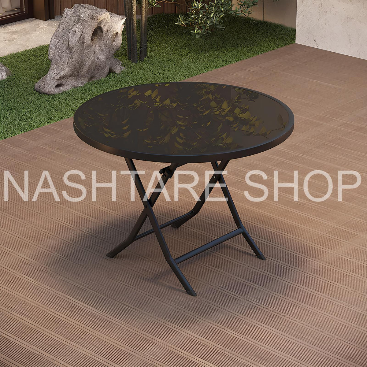 Foldable Tempered Glass Table | طاولة زجاجية قابلة للطي