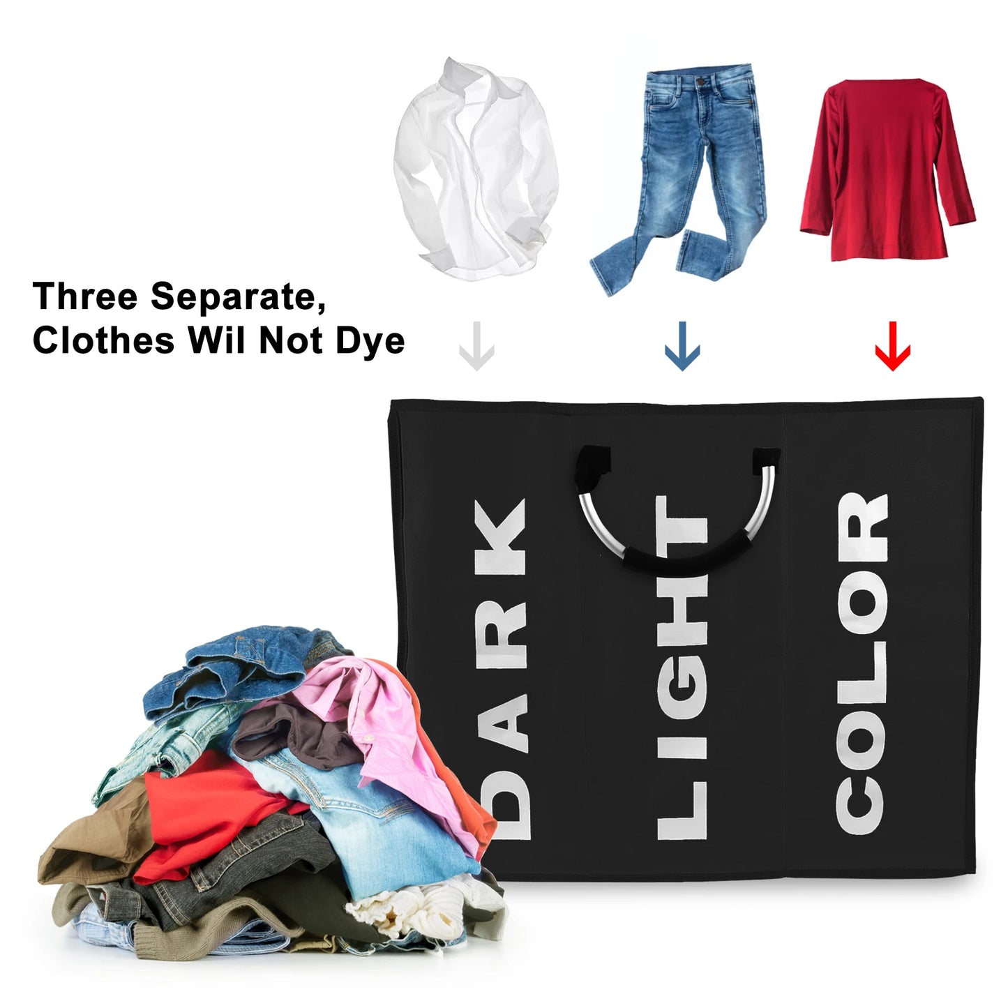 3-GRID Foldable Laundry Basket "سلة غسيل قابلة للطي"