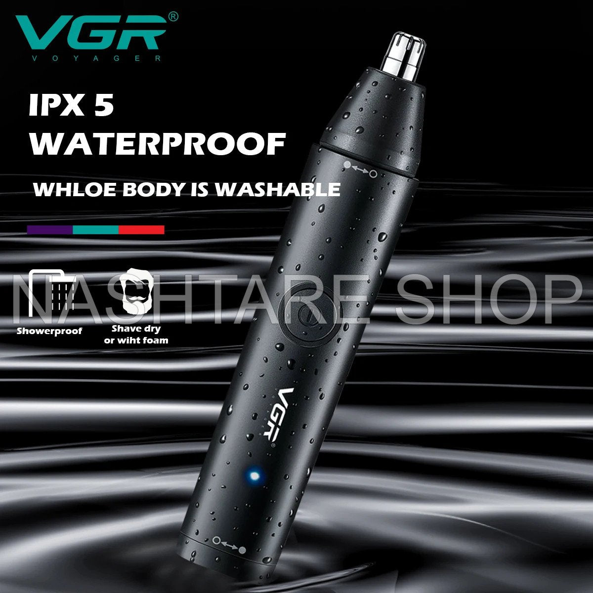 VGR Professional Barber Nose Hair Clipper V-613 | ماكينة قص شعر الأنف الاحترافية VGR V-613"