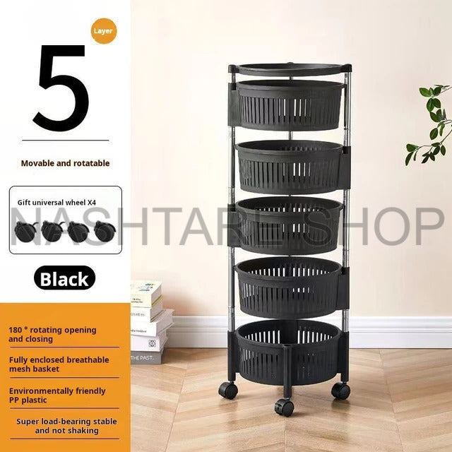 Rotatable Rack For Kitchen & Bathroom | رف دوار للمطبخ والحمام