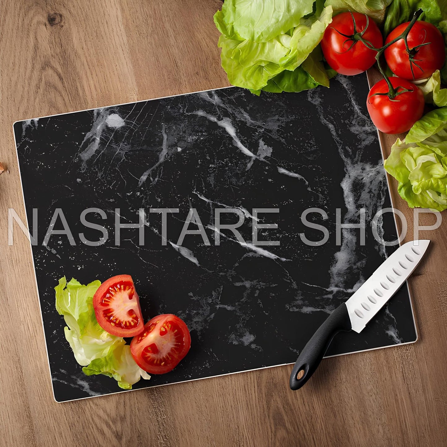 Marbled Glass Cutting Board | لوح تقطيع زجاجي