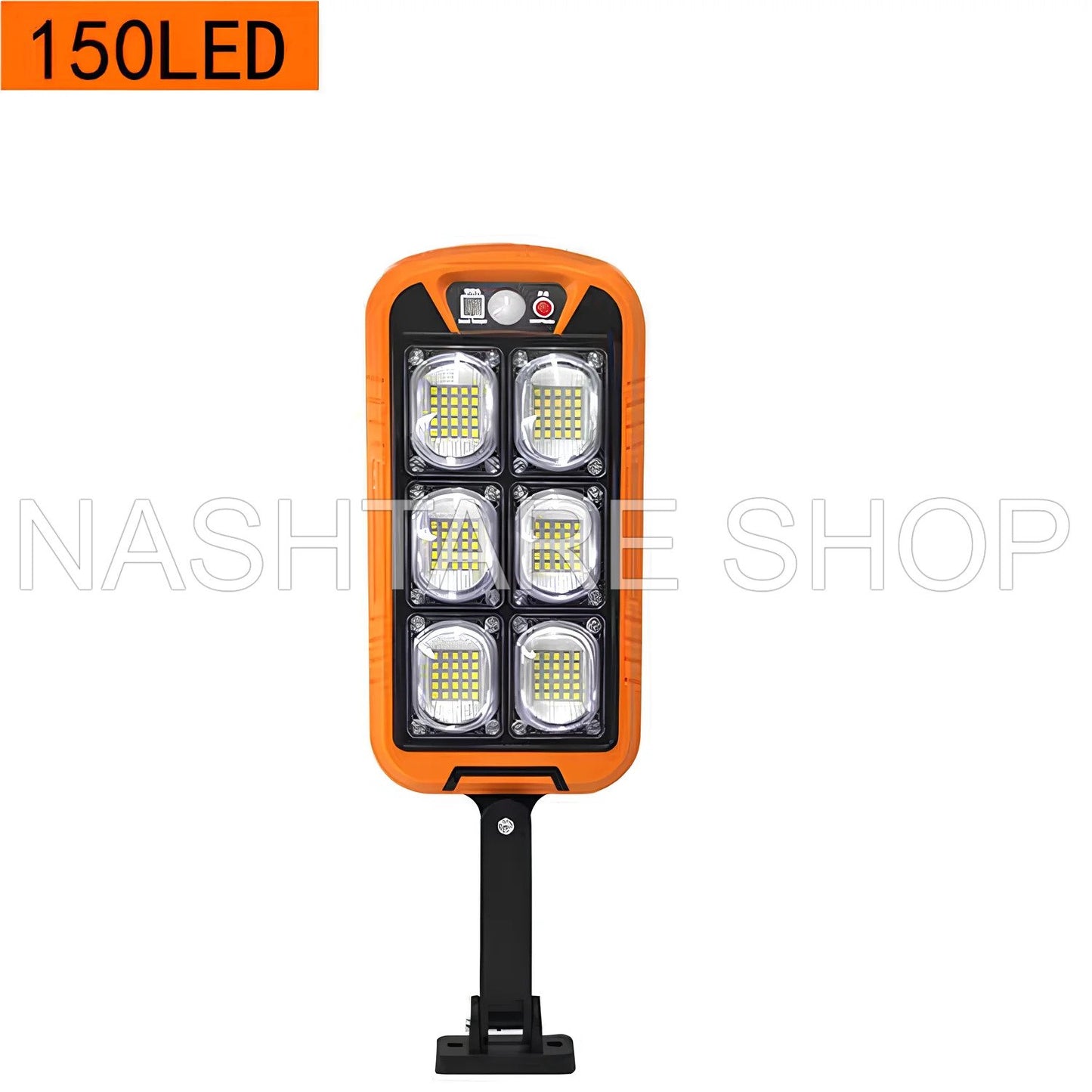 Solar Street Light with PIR Sensor & Remote | مصباح شارع شمسي بمستشعر حركة وجهاز تحكم