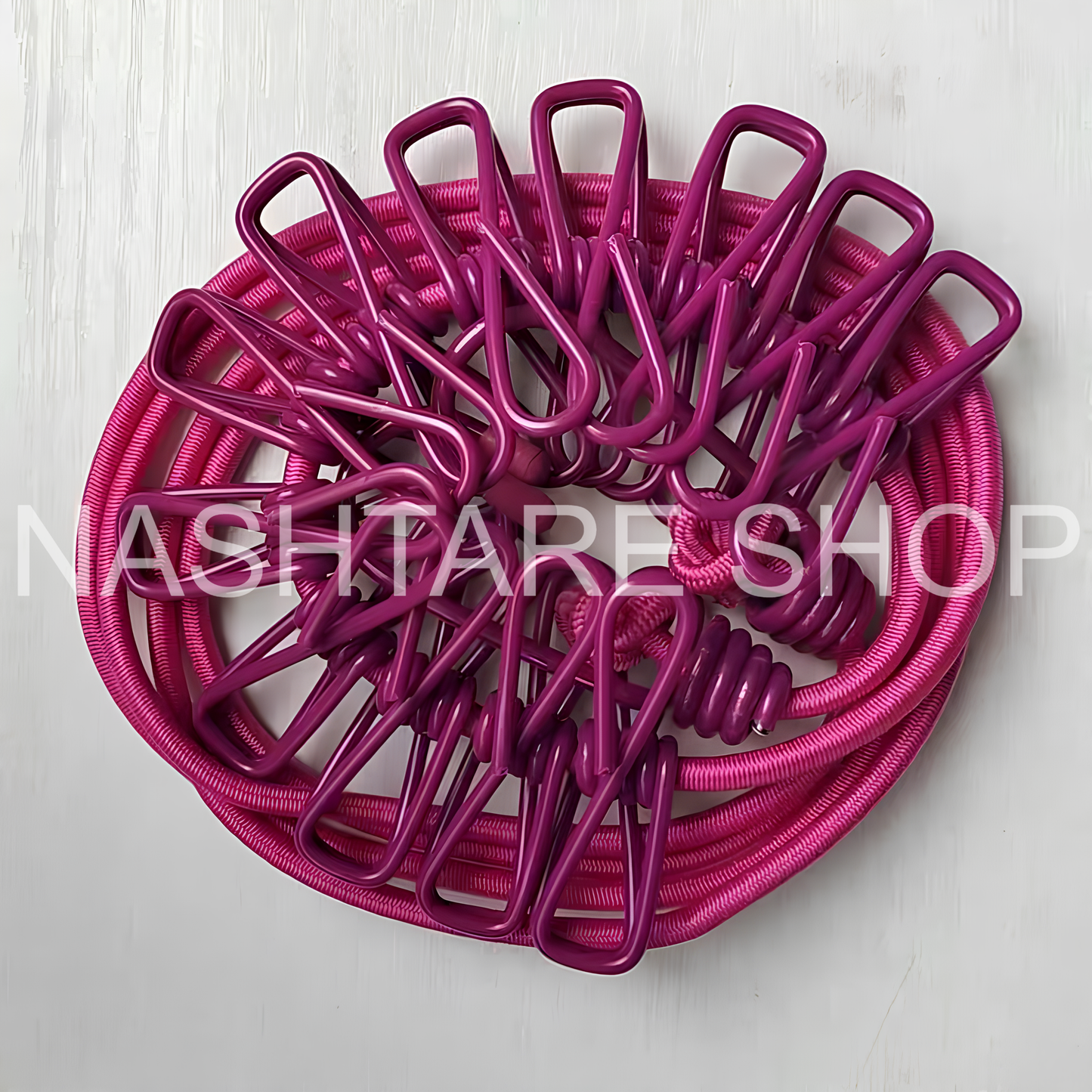 Retractable Clothesline with Clips | حبل غسيل قابل للسحب بمشابك