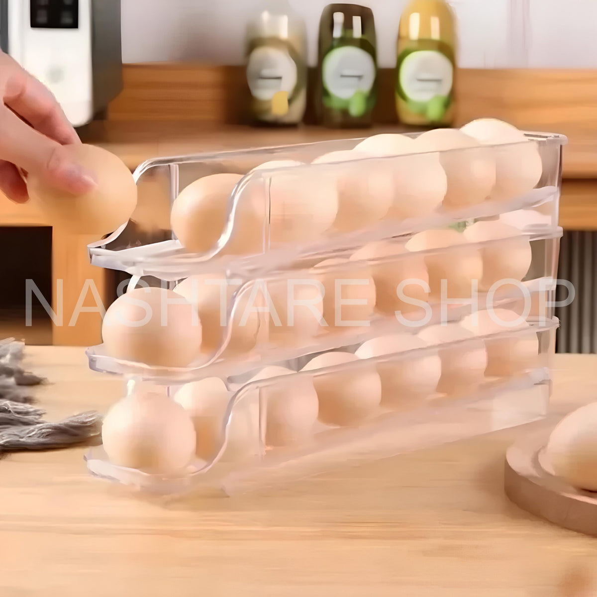 3 Pcs Rolling Egg Storage Tray | رف لتخزين البيض