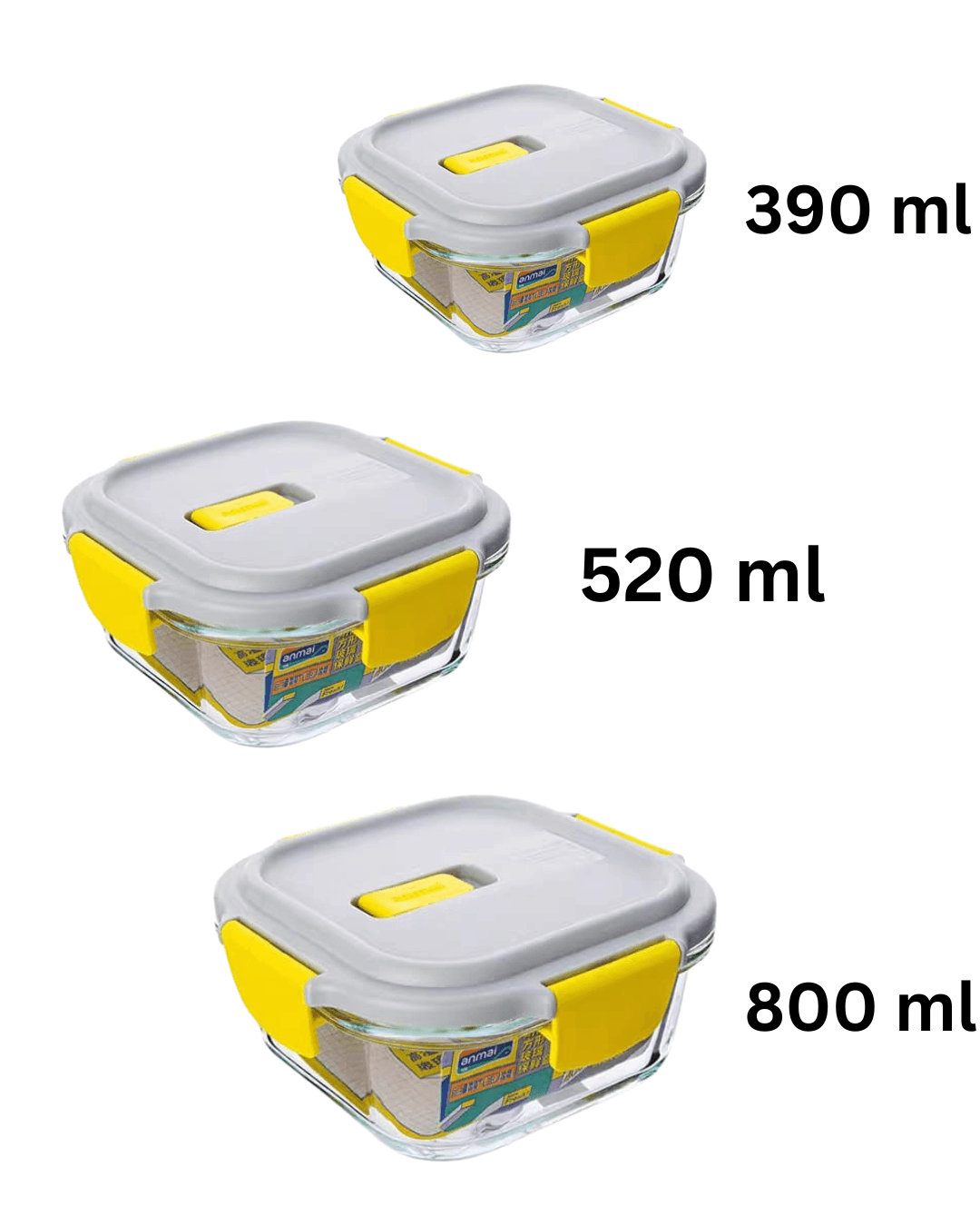 Glass Lock Storage Container | علبة تخزين زجاجية بإغلاق محكم
