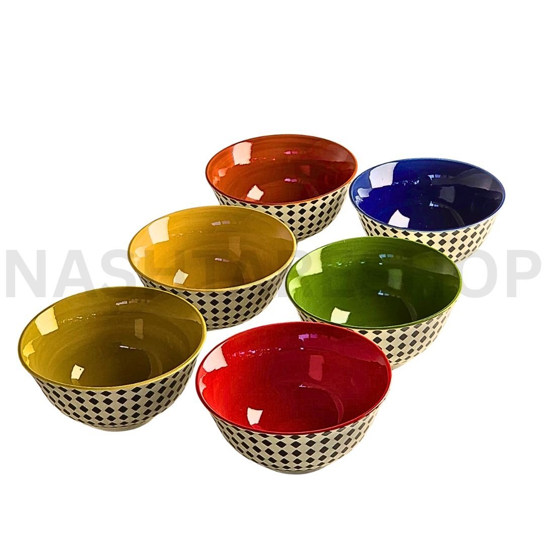 6 Pcs Porcelain Bowls Set | طقم أطباق بورسلين 6 قطع