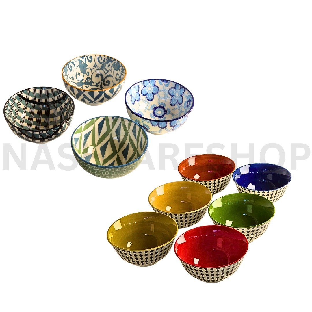 6 Pcs Porcelain Bowls Set | طقم أطباق بورسلين 6 قطع