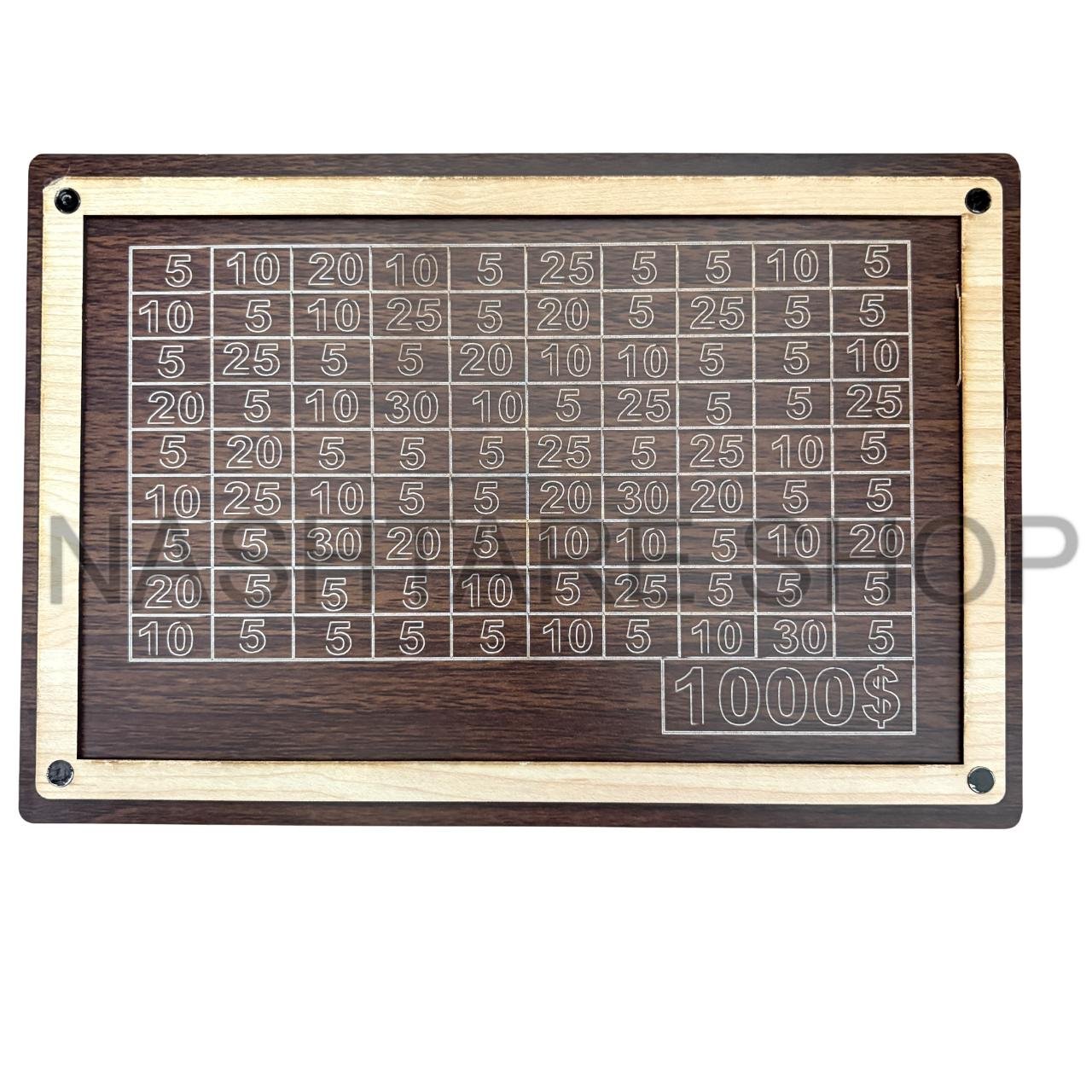 wooden Savings Challenge Box | قجة خشبية