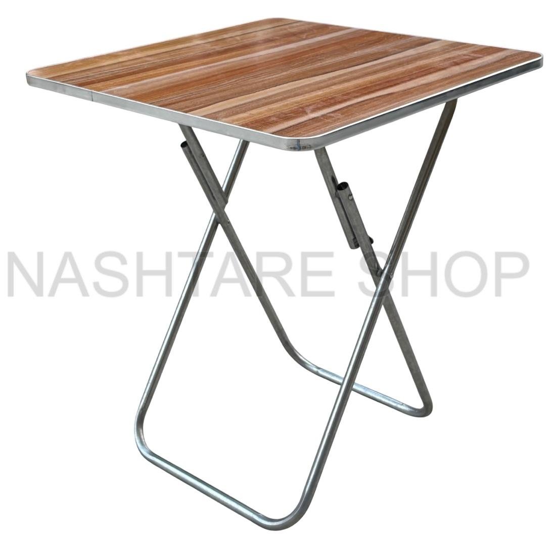 Marble-Print Folding Table | طاولة قابلة للطي