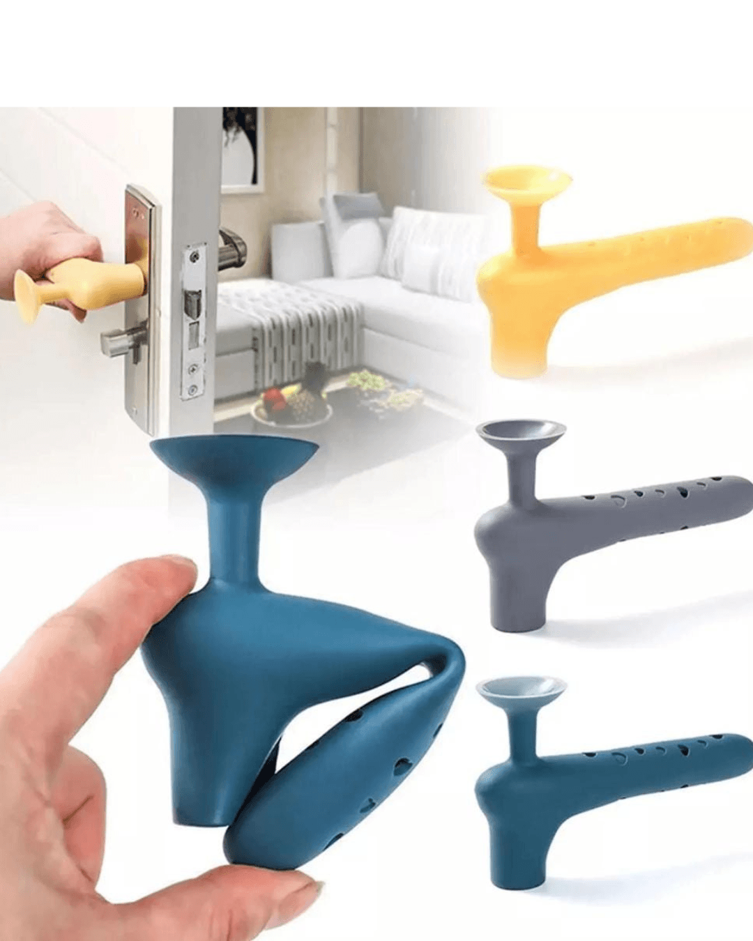 Silicone Door Handle Protective Cover | غلاف سيليكون واقٍ لمقبض الباب