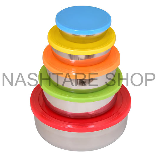 5 Pcs Airtight Storage Bowls | علب تخزين محكمة الاغلاق