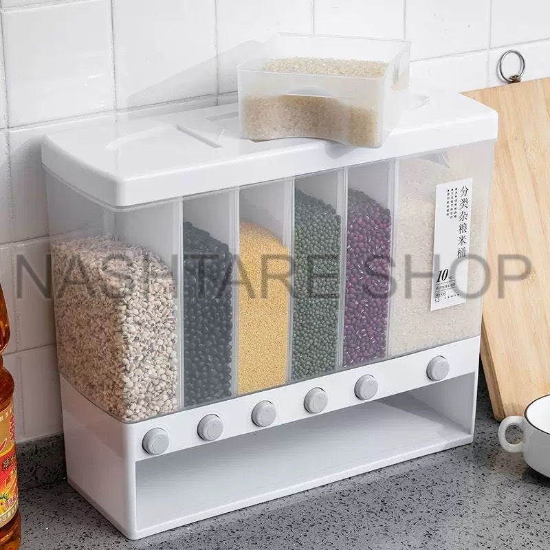 Divided Rice Storage Container | وعاء تخزين الأرز مقسم