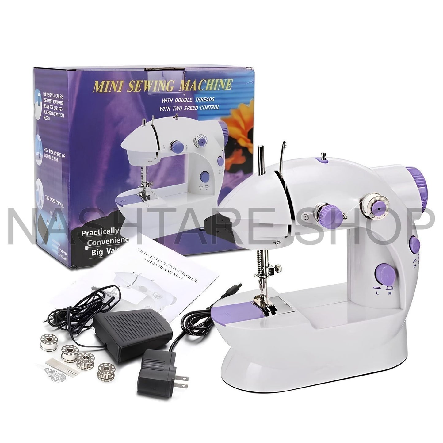 Portable Mini Sewing Machine with LED | ماكينة خياطة صغيرة محمولة مع إضاءة
