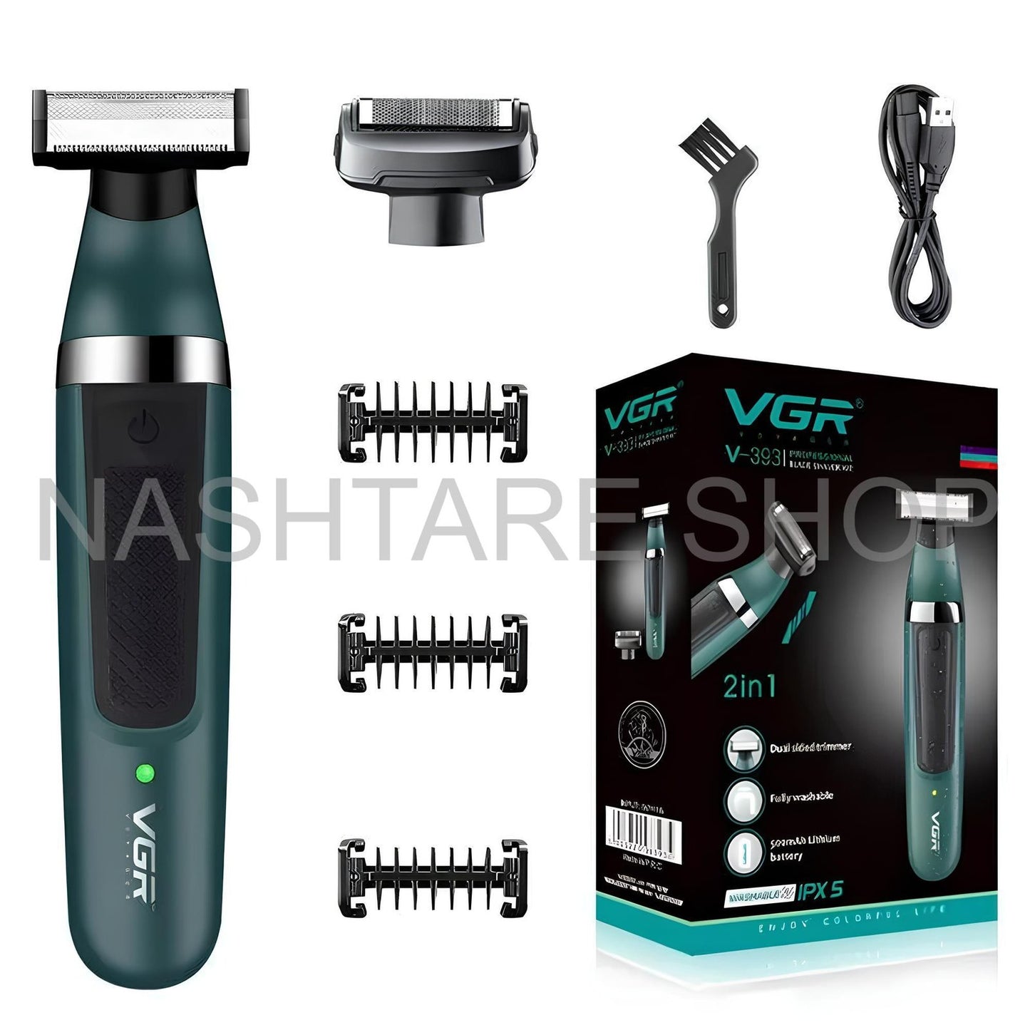 VGR 393 Waterproof Electric Clipper | ماكينة حلاقة مقاومة للماء