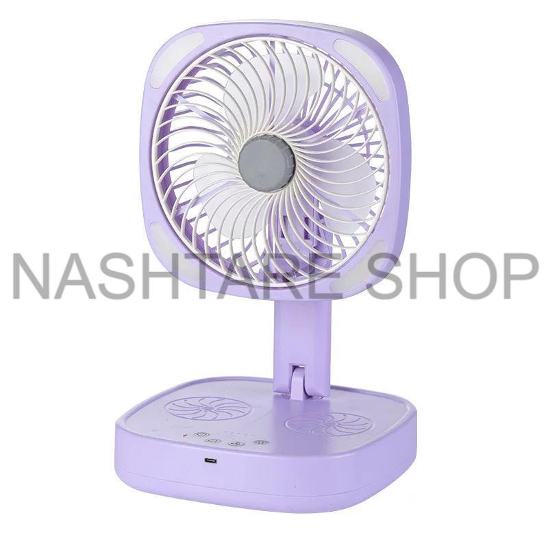 USB Portable desk lamp fan | مروحة دوران مع مصباح