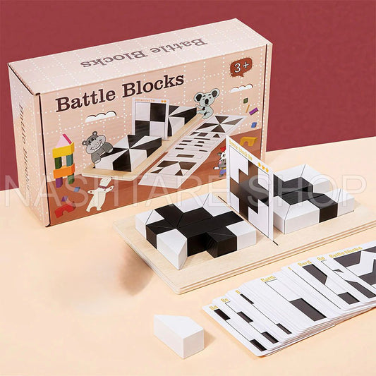Wooden Brain Teaser Block Puzzles | أحجية المكعبات الخشبية