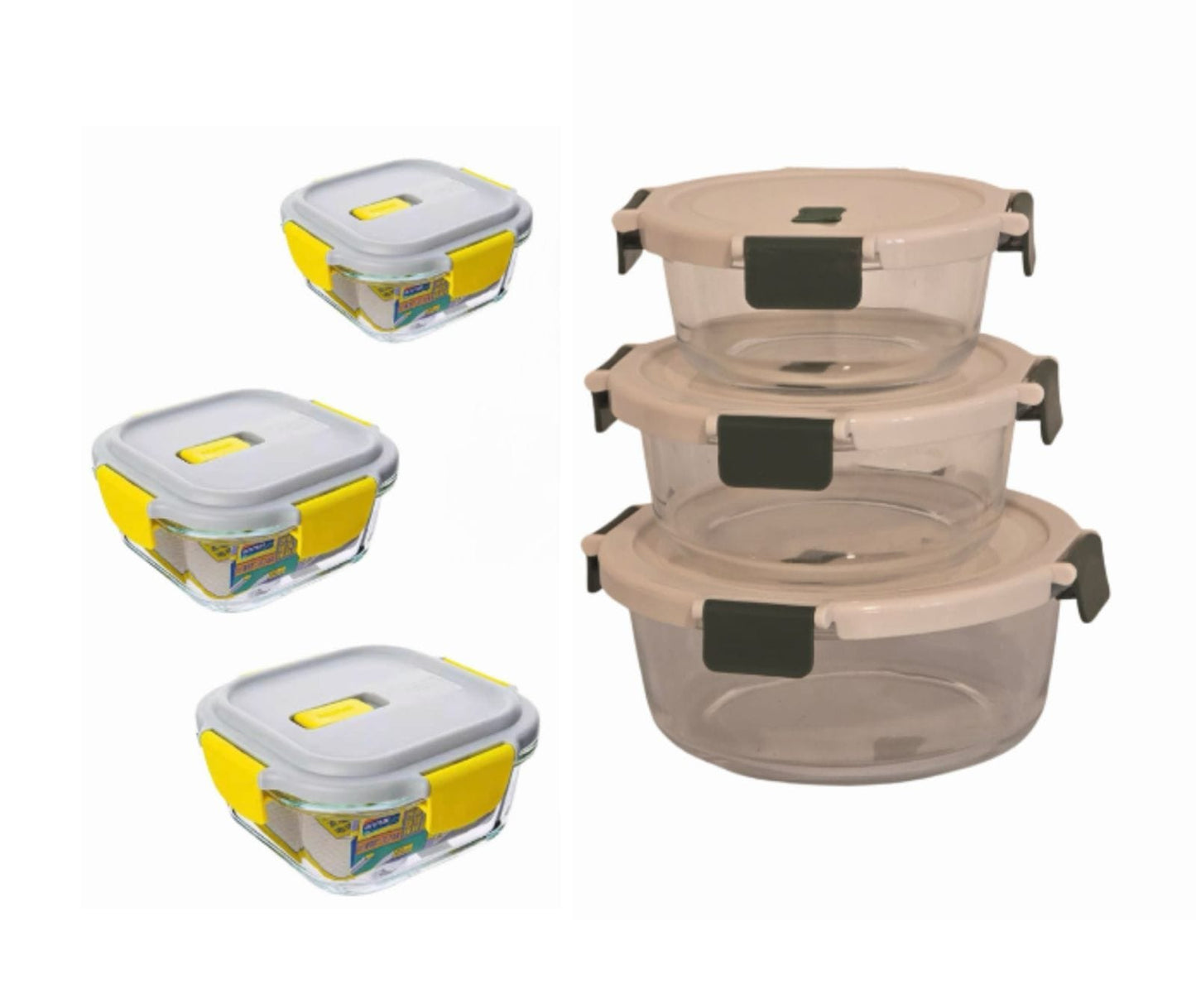 Glass Lock Storage Container | علبة تخزين زجاجية بإغلاق محكم