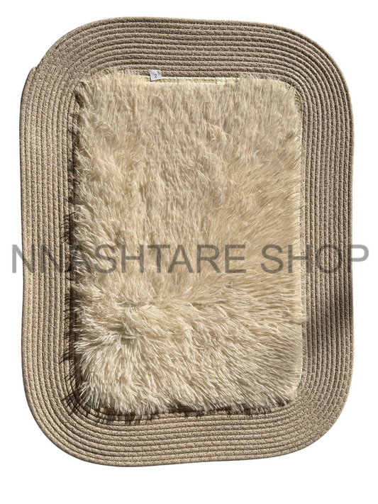 Carpet Straw &amp; Fur | سجادة من القش والفرو