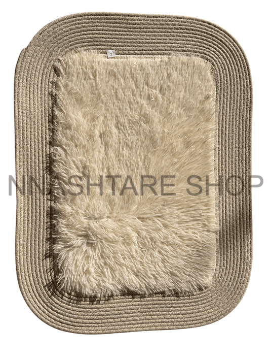 Carpet Straw &amp; Fur | سجادة من القش والفرو
