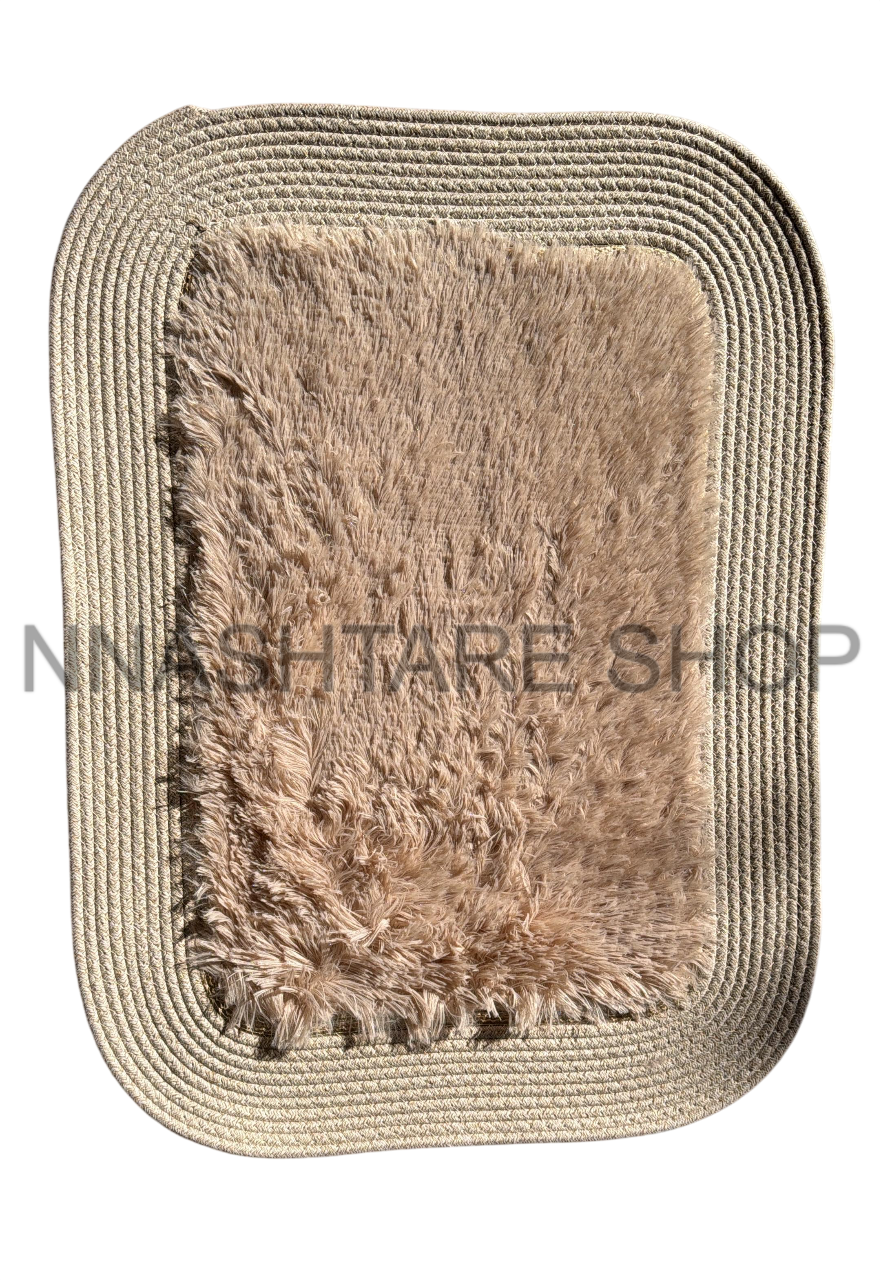 Carpet Straw &amp; Fur | سجادة من القش والفرو